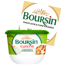 Boursin sjalot & bieslook, knoflook & fijne kruiden of cuisine